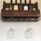 Hand crafted Wine Rack + Wine Glass holder made with Pallet wood