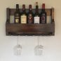 Hand crafted Wine Rack + Wine Glass holder made with Pallet wood