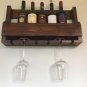 Hand crafted Wine Rack + Wine Glass holder made with Pallet wood