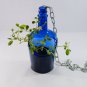 Beautiful Hanging Succulent Planter Pot Made from Cobalt blue Whiskey Bottle