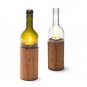 Wine bottle tea light candle with woden stand