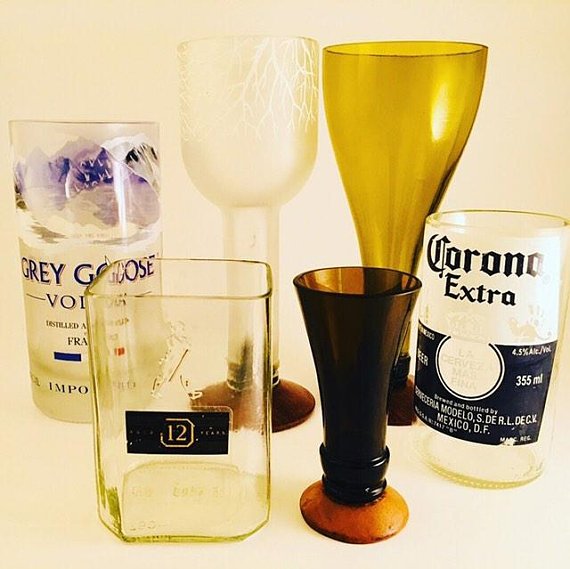 SET of Quirky BAR GLASSES
