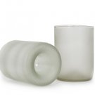 FROSTED - 12 OZ WHITE Wine bottle Glasses -