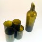 Recycled Wine bottle Water flask - Carafe - Jug Set with 12 oz Tumblers - Glasses