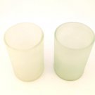 FROSTED WHITE 16 OZ Wine bottle Drinking Glasses - Up-cycled Tumblers