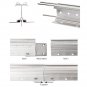 83" LIGHT TRACK RAIL 12W 10RPM Motor Grow Light Mover 4 Reflector Hood DE Gavita