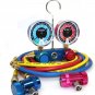 R1234YF HVAC Air Conditioning Aluminum Manifold Gauge Set W/72" Color Hoses A/C