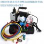 HVAC A/C REFRIGERANT AC KIT W/VACUUM PUMP, R134A R12 MANIFOLD GAUGE SET & SCALE
