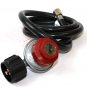 4.5ft Hose 20psi Adjustable Propane Gas Regulator BBQ Grill Burner Wok Fryer
