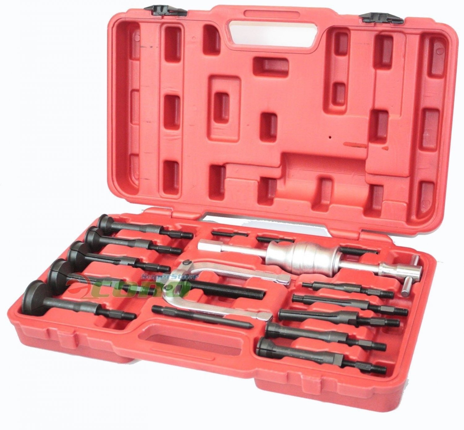16PC BLIND HOLE PILOT BEARING PULLER INTERNAL EXTRACTOR REMOVAL W/ SLIDE HAMMER