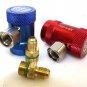 R1234YF AC High Low Quick Connector Adapter Coupler For Jaguar Land Rover BMW