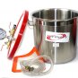 5 Gallon Stainless Steel Vacuum Degassing Chamber Silicone Kit w/5 CFM Pump Hose