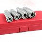 4pc Socket Stud Screw Extractor Remover Installer 6, 8,10,12mm w/Roller Bearing