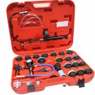 28PC MASTER RADIATOR PRESSURE TESTER KIT COOLANT VACUUM PURGE REFILL W/ADAPTERS