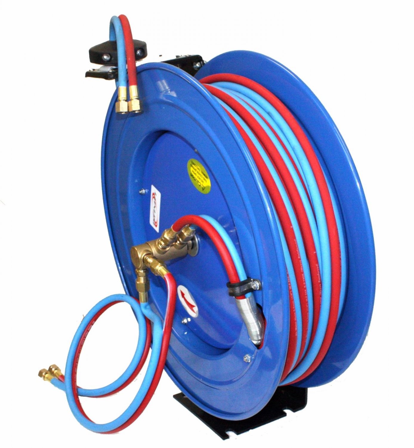 AUTOMATIC RETRACTABLE REEL w/ 100FT TWIN WELDING HOSE OXY ACETYLENE WELDING HOSE
