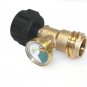 Propane Tank Brass Adapter W/ Pressure Meter Gauge 4 Master LP Gas Grill BBQ RV