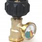 Propane Tank Brass Adapter W/ Pressure Meter Gauge 4 Master LP Gas Grill BBQ RV