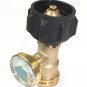 Propane Tank Brass Adapter W/ Pressure Meter Gauge 4 Master LP Gas Grill BBQ RV