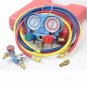Combo 3CFM 1/4hp AC Vacuum Pump & HVAC Refrigeration Manifold Gauge R134 R22 R12