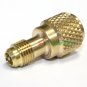 ACME AC R134a Brass Adapter Fitting 1/2" MALE Flare w/ valve core to 1/4" FEMALE