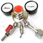 Dual Gauge CO2 System Regulator Shutoff Valve HFS 4 Homemade Brewing Draft Beer