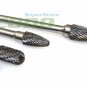 4Pc Long Reach Double Cut Carbide Rotary Burr Set 1/4" Shank Polishing bits