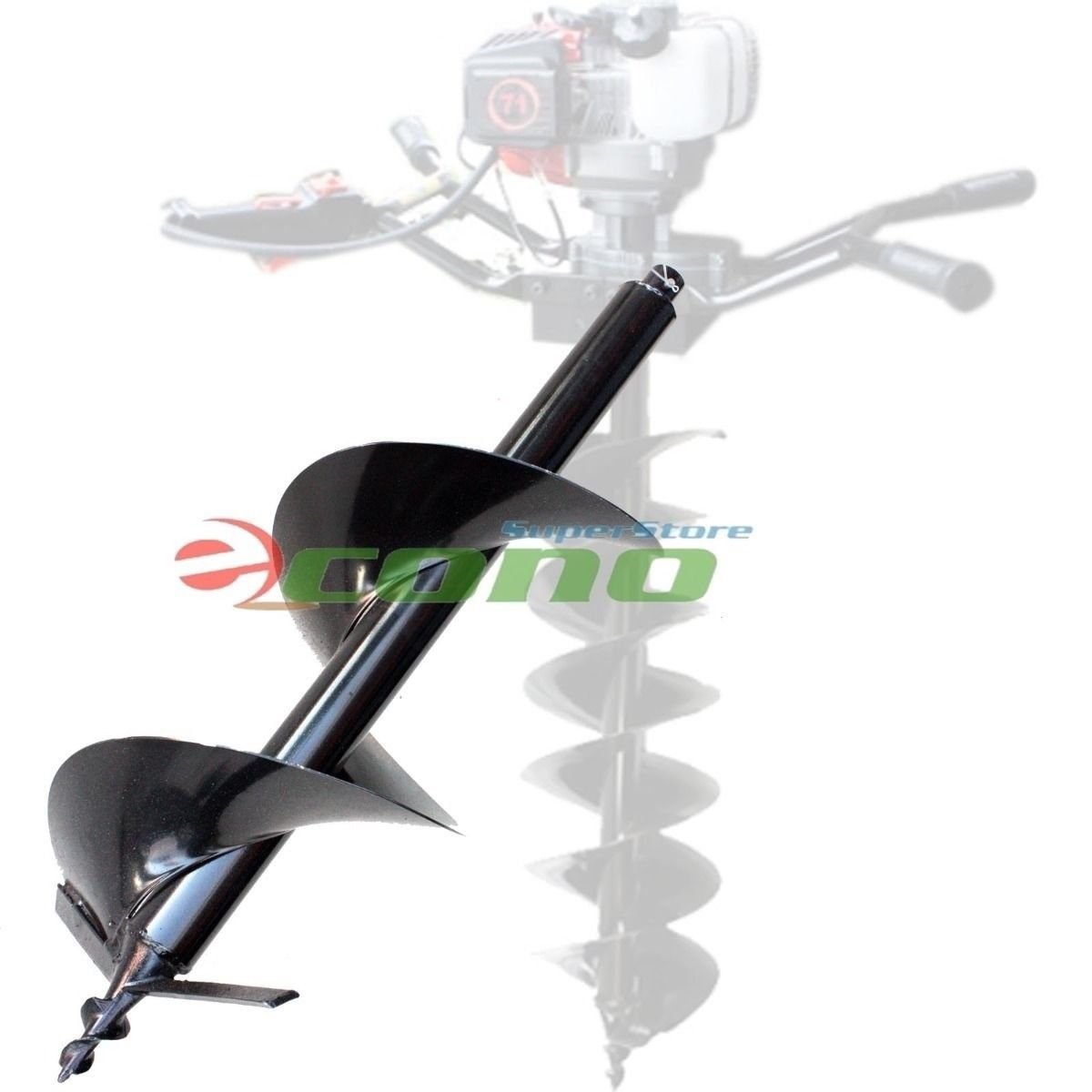 12" 300mm Hard Soil Earth Auger Drill Bit Post Hole Bits 24" 2 Feet Depth