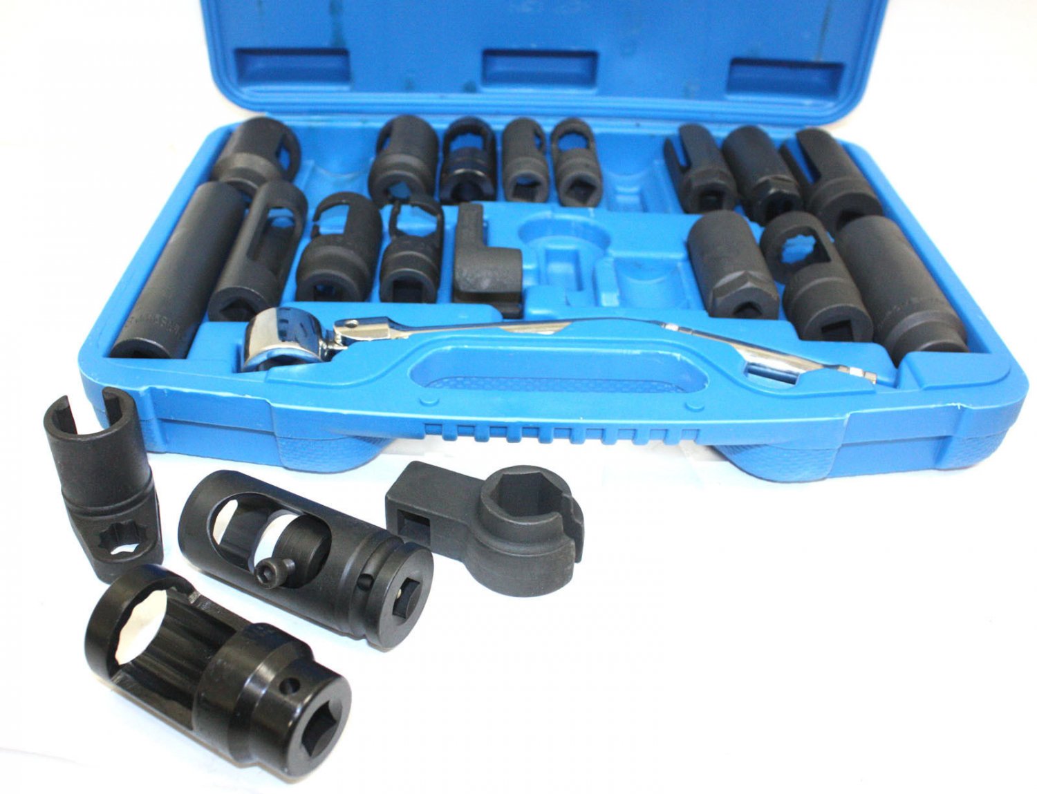 21pc Automotive Master Oxygen O2 Sensor & Special Sending Unit Socket Set