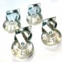 12 PCS 2" SWIVEL CASTER CLEAR WHEELS METAL BASE WITH BEARINGS SET LOT OF 12
