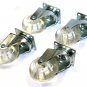 12 PCS 2" SWIVEL CASTER CLEAR WHEELS METAL BASE WITH BEARINGS SET LOT OF 12