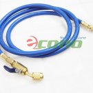 60" HVAC 1/4" 600 PSI 1PC Charging Hose w/Shut Valve AC Refrigerant R410a R134a