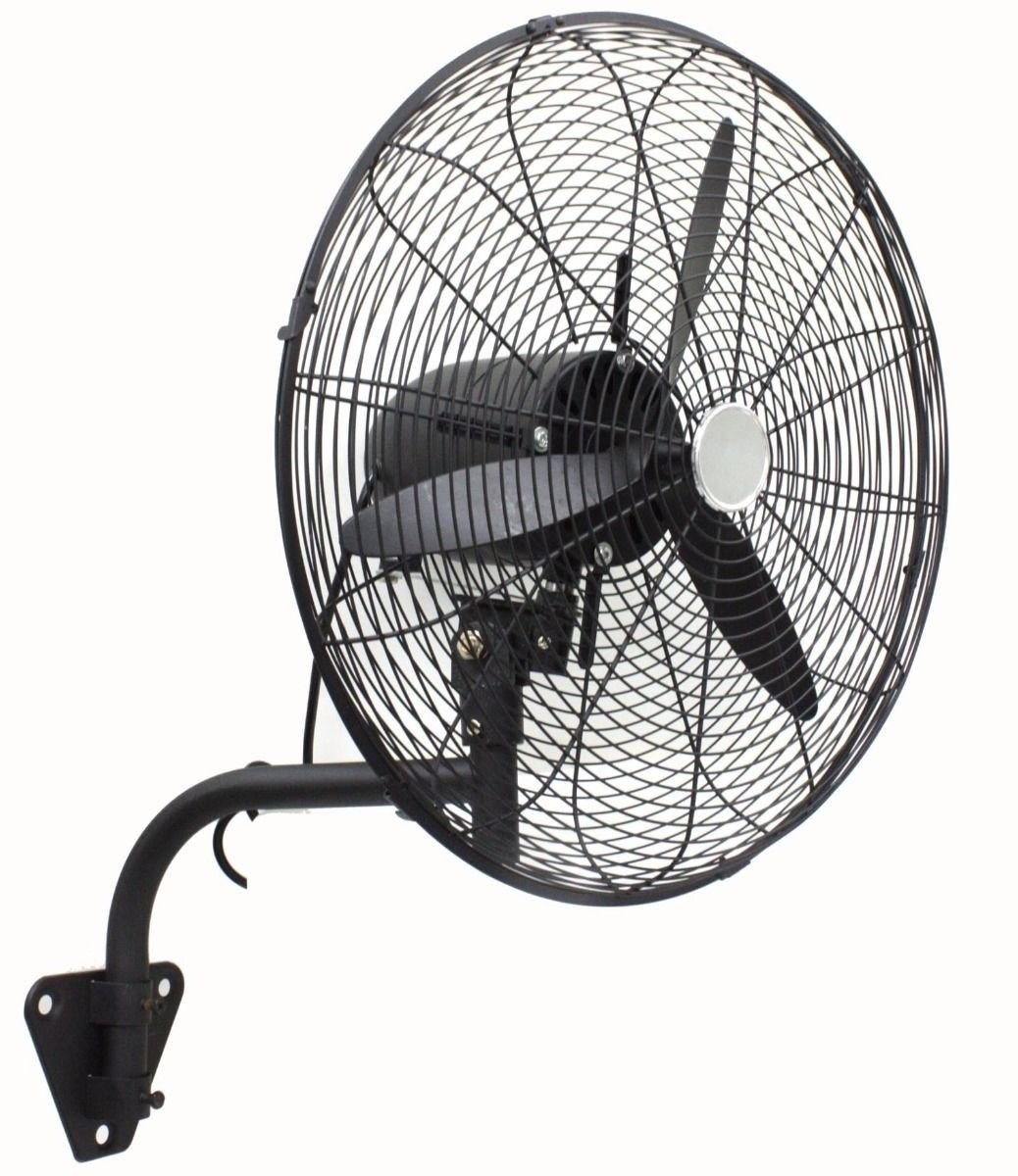 20" Industry Metal Wall Fan 3 Speed Air Flow Circulate Wall Mount Oscillation