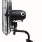 20" Industry Metal Wall Fan 3 Speed Air Flow Circulate Wall Mount Oscillation