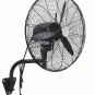 20" Industry Metal Wall Fan 3 Speed Air Flow Circulate Wall Mount Oscillation