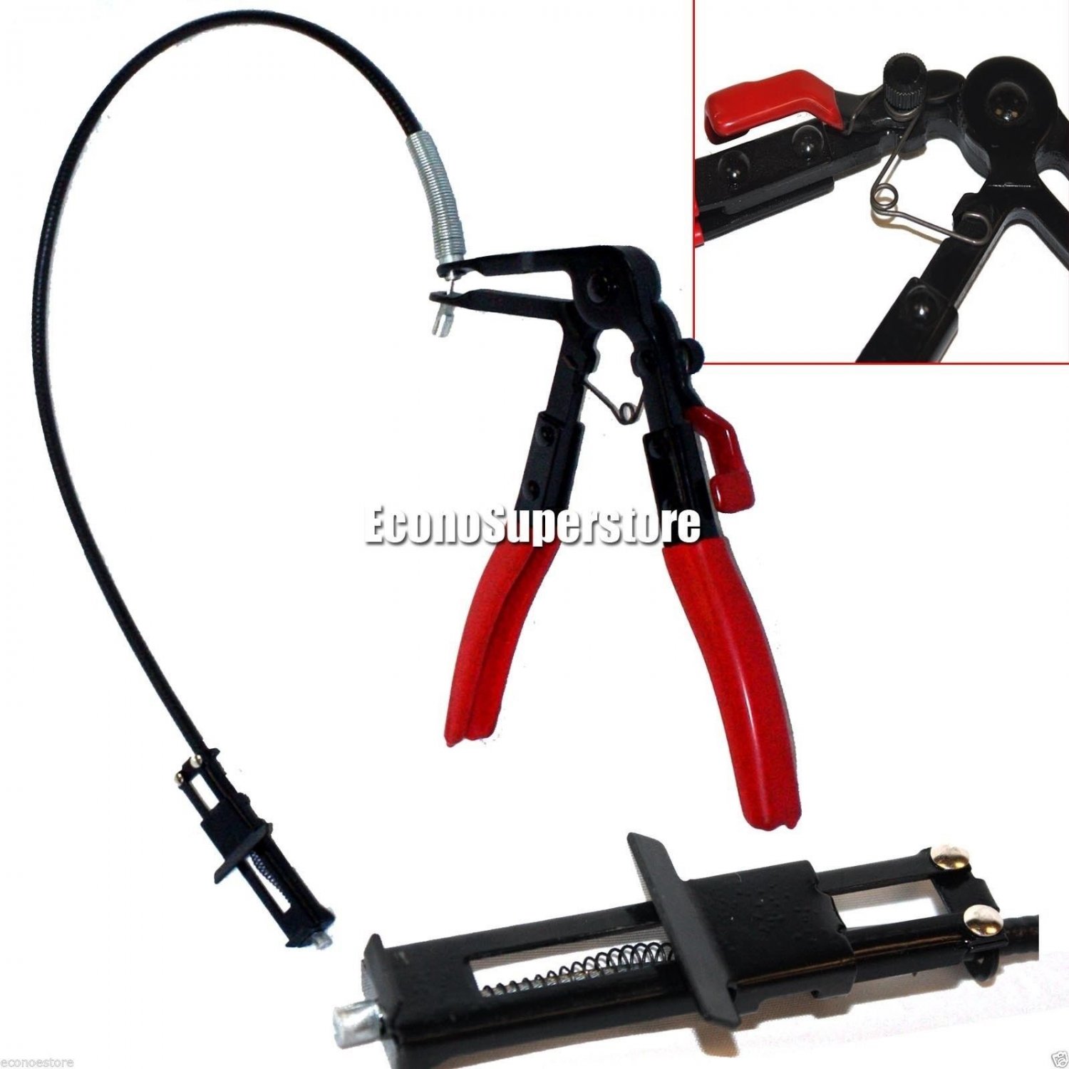 2FT Flexible Wire Long Reach Hose Clamp Pliers 4 Replacement Fuel Oil Water Hose
