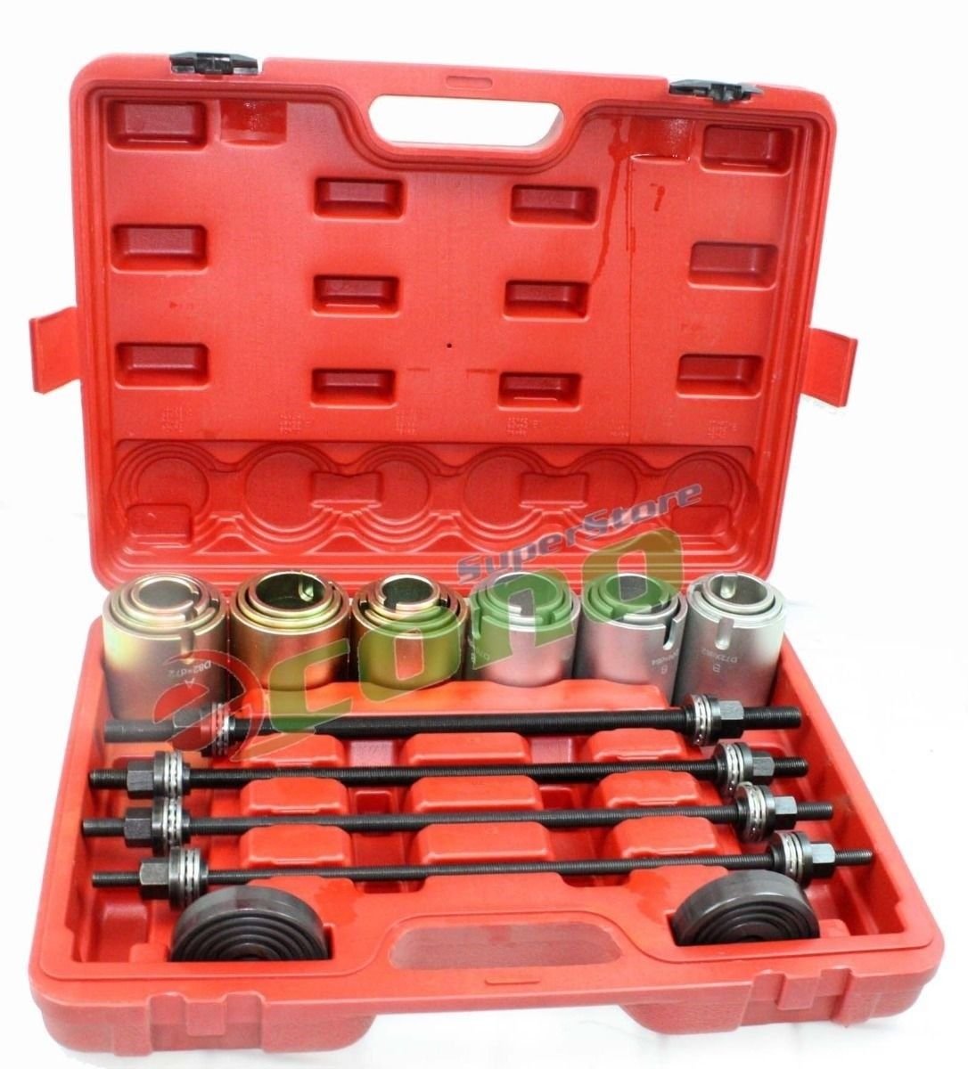26PC UNIVERSAL PRESS & PULL SLEEVE KIT REMOVE INSTALL BUSHES BEARINGS AUTO SET