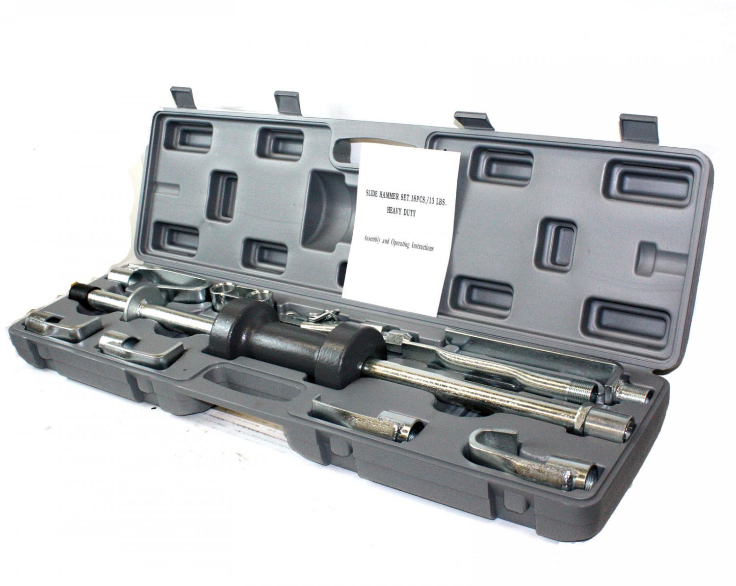 18pc HD Heat Treated Dent Puller w/13lbs Slide Hammer Auto Body Shop