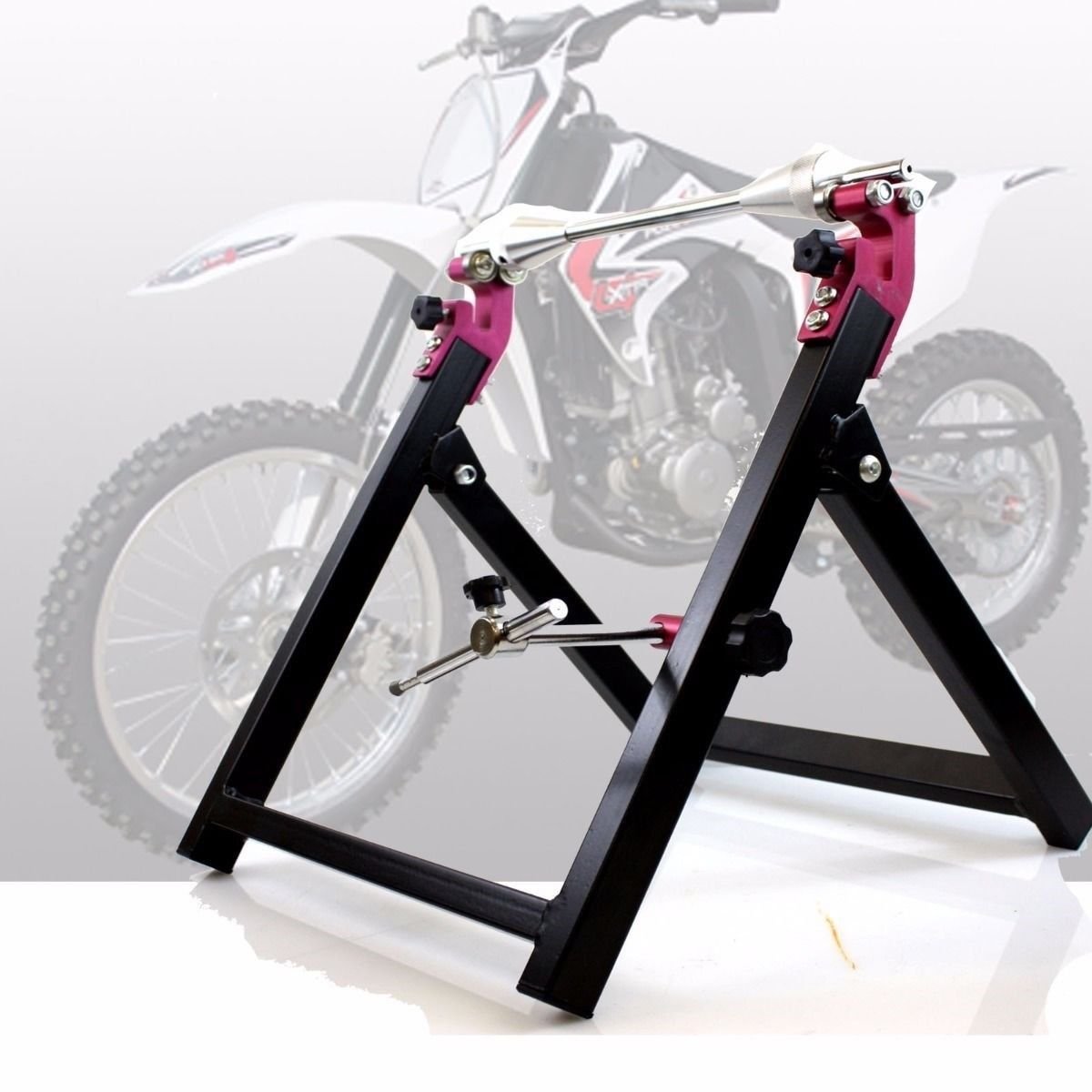 FOLDABLE MOTORCYCLE STAND WHEEL BALANCER & TRUING CHECK TRUE BALANCING MX STREET