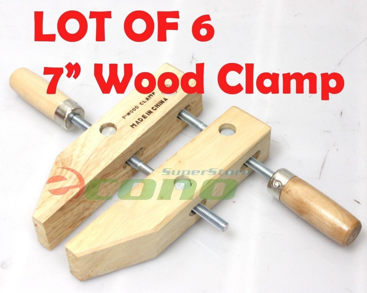 Lot SIX(6)  7" wood working clamps tools wood handscrew "7"