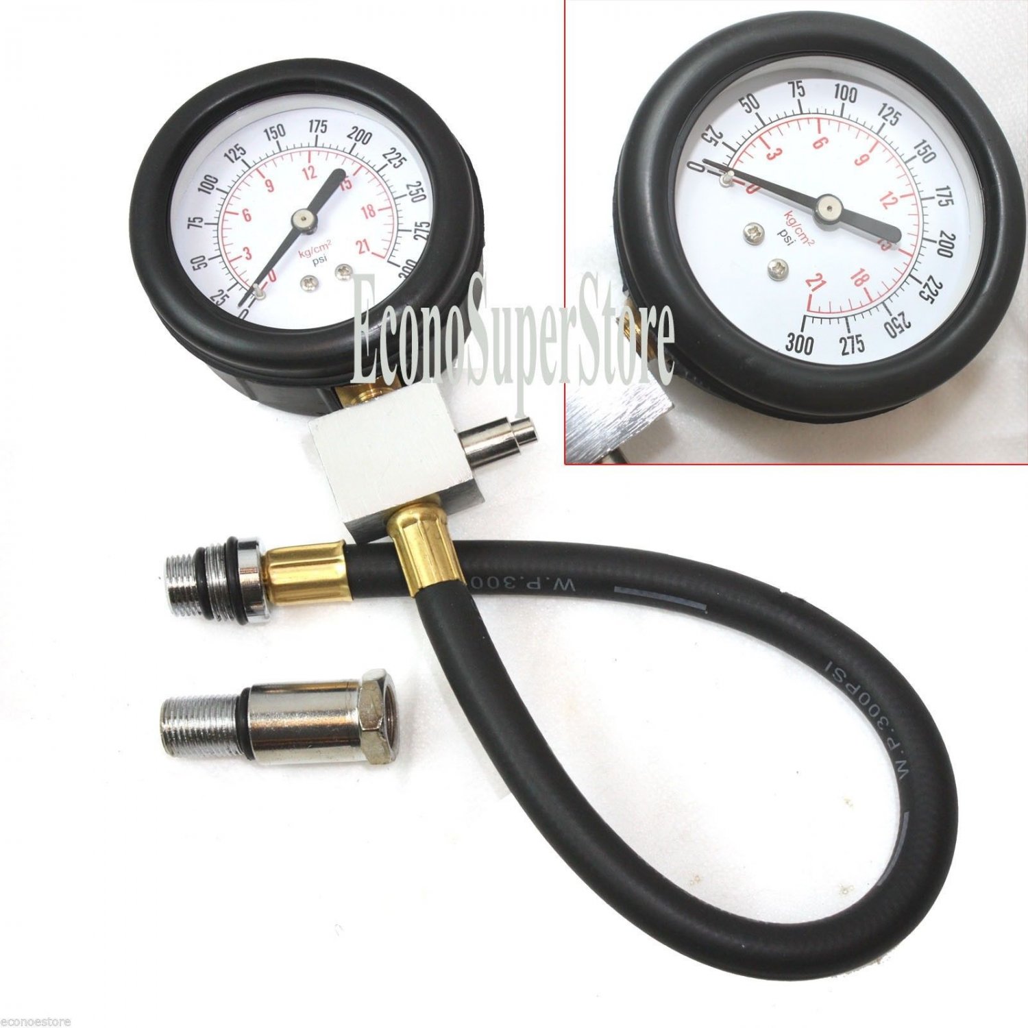 TU7 Cylinder Compression Pressure DiagnosticTester Gauge For 14 18mm Spark Plug