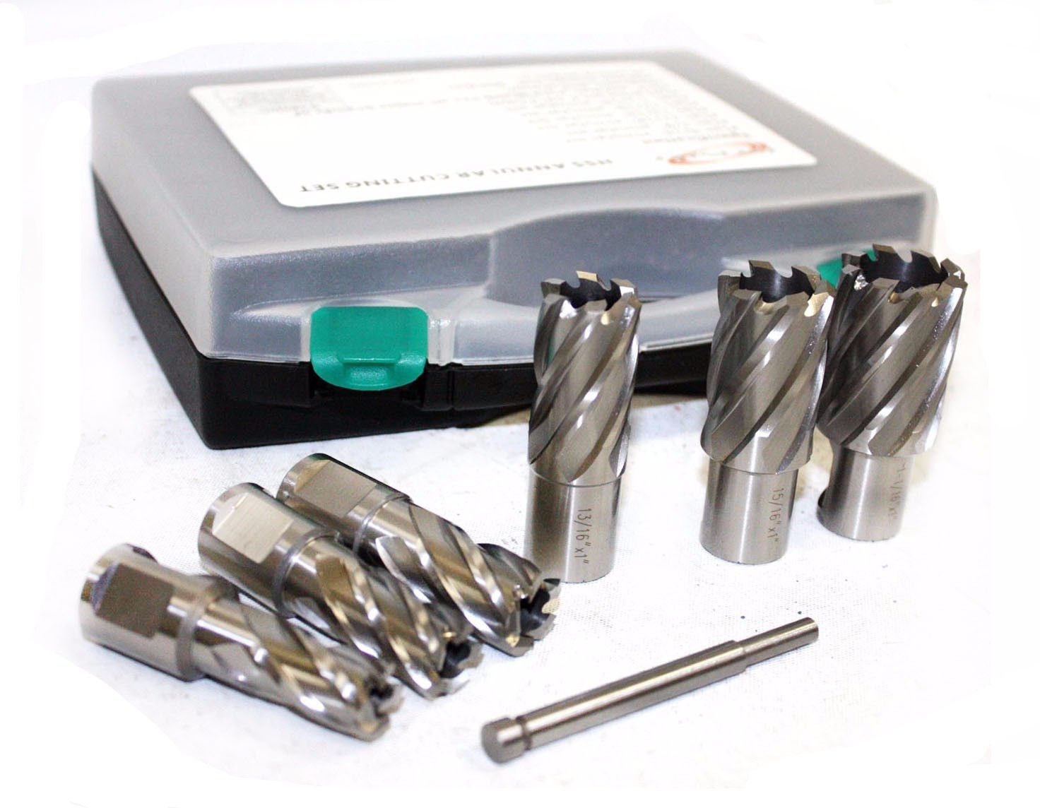 6 pcs HSS Annular Cutter Cutting 1" Depth Set 3/4" Shank Fit Magnetic Drill Pres