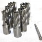 6 pcs HSS Annular Cutter Cutting 1" Depth Set 3/4" Shank Fit Magnetic Drill Pres