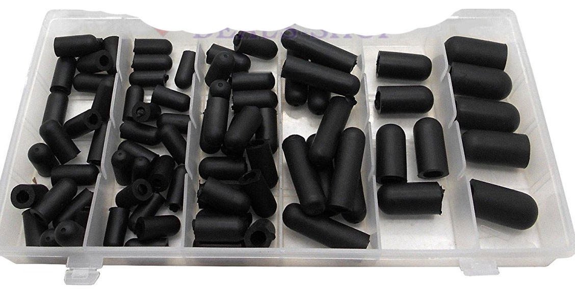 80pc Carburetor & Vacuum Rubber Cap Assortment Kit 5/32" - 3/8" for Auto Repair