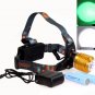 Rechargeable 10000Lm T6 LED Head Lamp Green White Light 4 Hydroponic Room