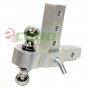 Aluminum 6" Drop Adjustable Tow w/Dual Hitch Ball 2",2-5/16" FitTrailer Receiver