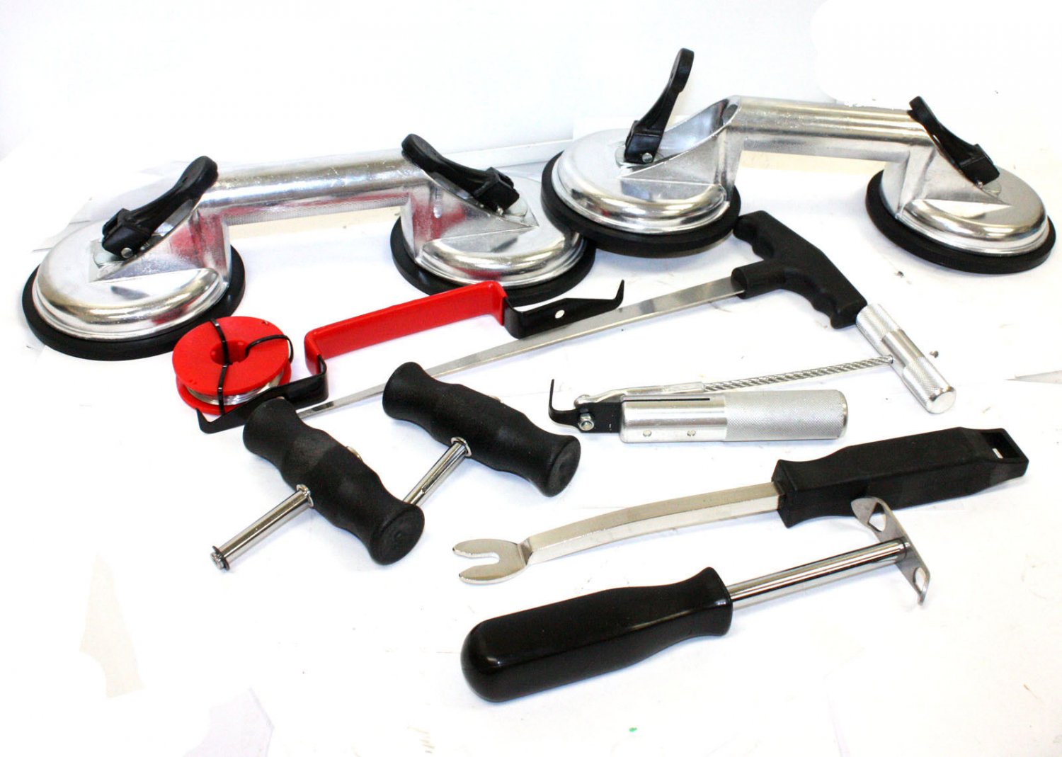 10pc Windshield Removal Install Tool Kit Wind Glass Remover w/Hand Suction Cups