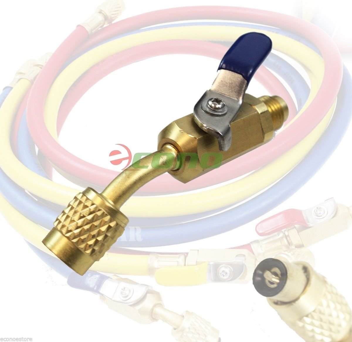 Brass Shut Valve For AC Charging Hoses HVAC 1/4" AC Refrigerant R410a R134a