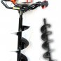52cc Gas Power One Man Post Hole Digger Earth Driller w/ 2 Bit 10" & 8" Bits
