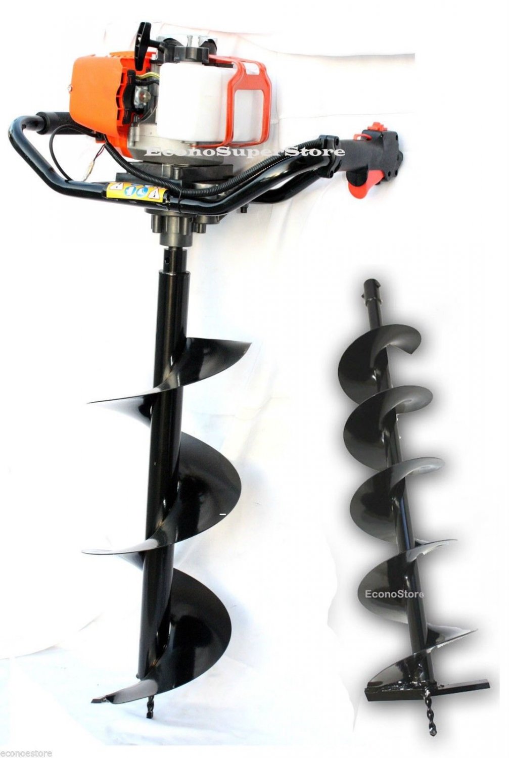 52cc Gas Power One Man Post Earth Hole Auger Digger FREE 10" & 6 Auger Bits