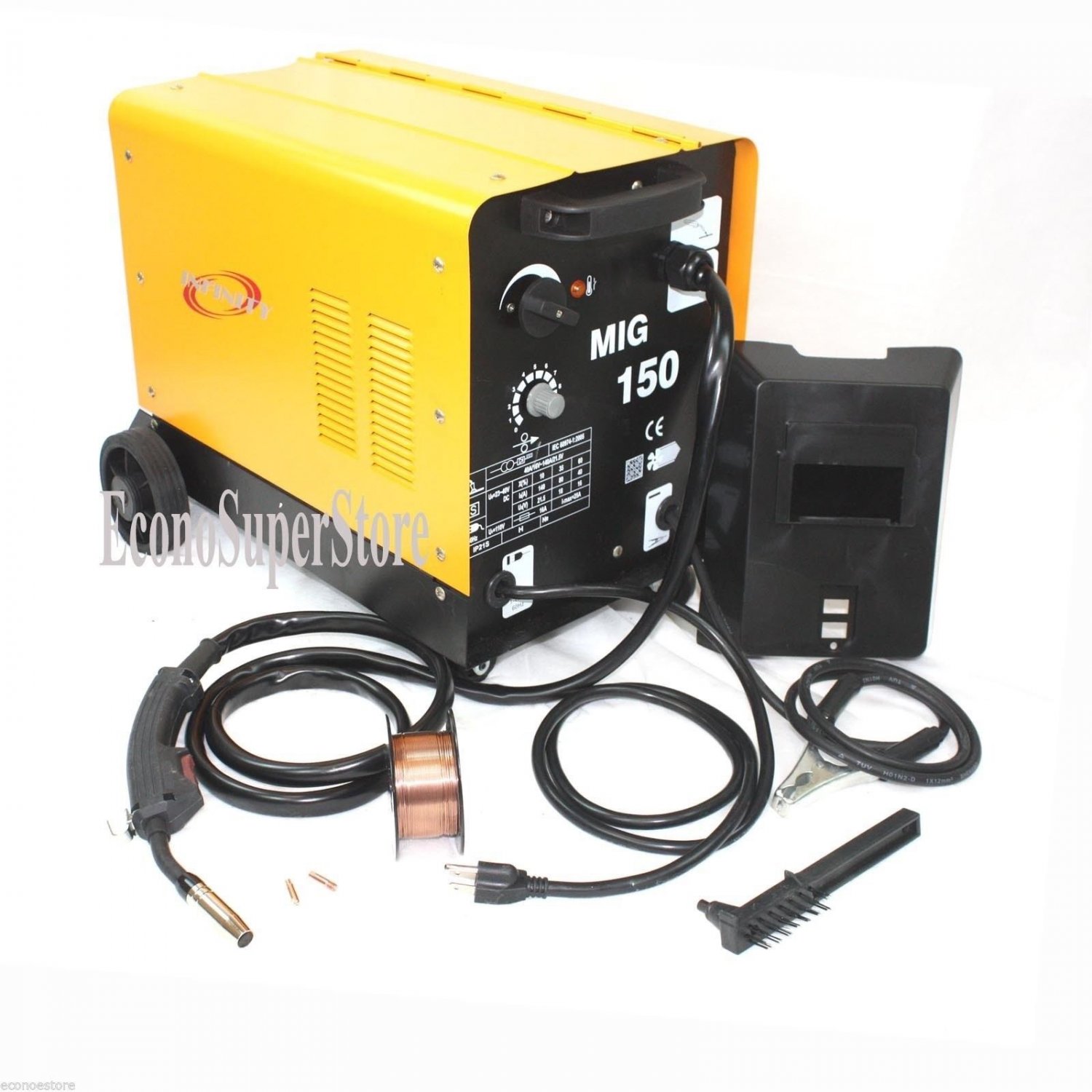 150AMP MIG 150 110V Flux Core Welding Machine Gas No Gas Welder Wire Auto Feed